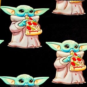 United Lifters RARE Grogu Gym Shorts XL NEW Baby Yoda Pizza Print